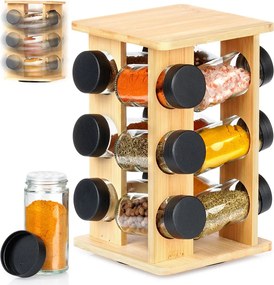 Комплект бурканчета за подправки със стойка 12 броя