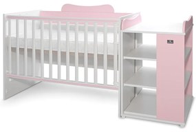 LORELLI Classic Трансформиращо се легло 82/190 см. MULTI БЯЛО/ORCHID PINK