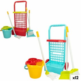 Масичка за Почистване с Аксесоари Colorbaby Играчка 5 Части 30,5 x 55,5 x 19,5 cm (12 броя)