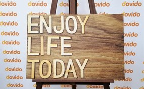 Картина на платно – С цитат - Enjoy life today