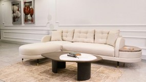 Ъглов разтегателен диван Milano Corner, цвят Кремав