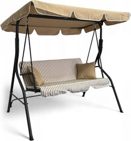 Градинска люлка за 3 души - бежова