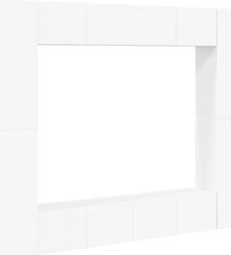 3078650 vidaXL Комплект ТВ шкафове от 8 части, бял, инженерно дърво