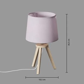 Детска нощна лампа atmosphera Tripod, 30 cm - Розов