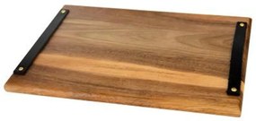 Horecano - Дървена дъска (акация) за презентация правоъгълна с дръжки 31х23см (AW-PL-RE-3123)