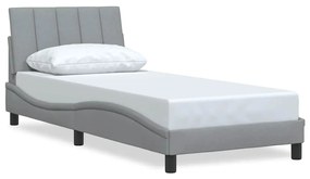 3310349 vidaXL Рамка за легло без матрак Hanko, светлосива, 80x200 см, плат