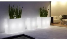 Teraplast - Кашпа с осветление SCHIO CASSA ALTA L.LUCE OUTDOOR 50 NEUTRO