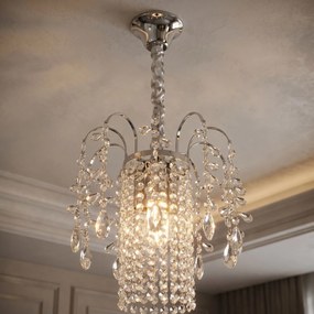 Кристална висяща лампа SWE089-CP 30cm CHROME