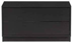 Черна модулна телевизионна масичка от борова дървесина 75x40 cm Finca - WOOOD