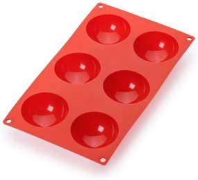 Червена силиконова форма за 6 мини десерта - Lékué