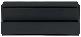 Черна модулна телевизионна масичка от борова дървесина 100x40 cm Finca - WOOOD