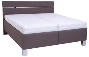 Тапицирано легло с място за съхранение без матрак ALIS 180x200 см кафяв