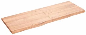 3156379 vidaXL Плот за маса светлокафяв 140x50x(2-4) см обработен масивен дъб