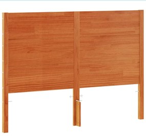 844323 vidaXL Горна табла за легло, восъчнокафява, 135 см, масивно дърво бор