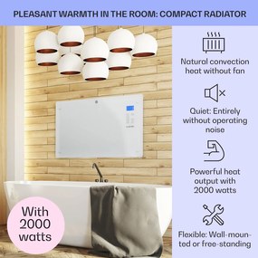 Klarstein Norderney, конвекционна печка, термостат, таймер, 2000 W, 30 m², бяла
