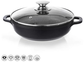 Касерола с незалепващо покритие Pfluon Granit със стъклен капак , ⌀ 28 cm Grande - Orion