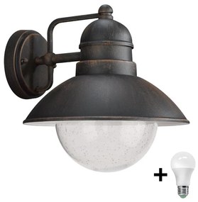 Philips-LED Екстериорна лампа с крушка със сензор за здрач 1xE27/9W/230V IP44