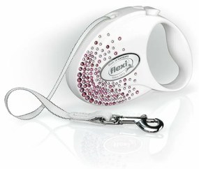 Кучешка Каишка Flexi Glam Splash 3 m Бял S