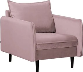 Кадифено кресло в цвят лавандула Juli – Ropez