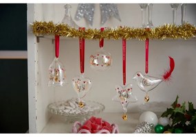 Стъклена коледна украса 7 cm Ann-Sofi Romme Annual Christmas Bird 2025 – Holmegaard