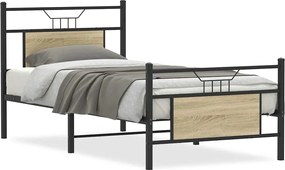 4106802 vidaXL Рамка за легло без матрак сонома дъб 90x190 см инженерно дърво