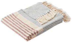 Бежово и розово памучно одеяло Mia, 140 x 200 cm - Hübsch