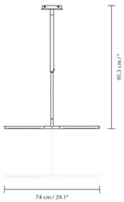 Метално LED висящо осветително тяло в сребрист цвят с метален абажур Omni Ceiling – UMAGE