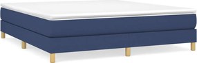 3120628 vidaXL Рамка за легло с пружини, синя, 160x200 см, плат