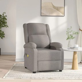 3098366 vidaXL Електрически масажен стол, таупе, текстил