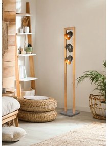 Подова лампа в естествен цвят с метален абажур (височина 150 cm) Bell – Trio