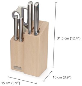 Комплект ножове с поставка от неръждаема стомана 5 бр. Elevate Fusion – Joseph Joseph