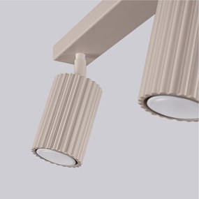 Кафяво-сив метален прожектор 6,5x45 cm Gleam – Sollux