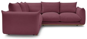 Ъглов диван в цвят бордо Ernest – Bobochic Paris