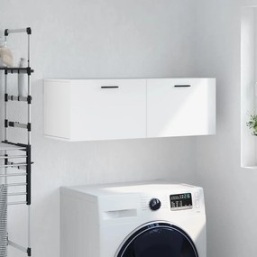 830148 vidaXL Стенен шкаф, бял, 100x36,5x35 см, инженерно дърво