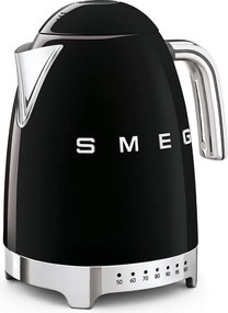 Черна електрическа кана от неръждаема стомана 1,7 l Retro Style – SMEG