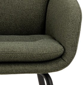 Тапициран трапезен стол с подлакътници в цвят каки Dora – Actona