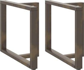 4013067 vidaXL Крака за трапезна маса, Т-образни, 2 бр., черни, 90x35x(72-73) см, стомана