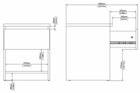 Нощно шкафче в дъбов декор Naia - Tvilum