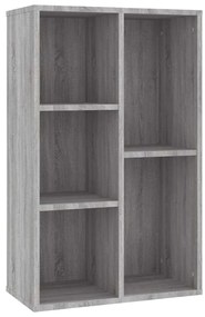 826612 vidaXL Библиотека/бюфет, сив сонома, 50x25x80 см, инженерно дърво