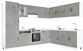 3314985 vidaXL Комплект кухненски шкафове от 14 части Lucca, инженерно дърво