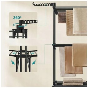 Многостепенна сушилня за дрехи - черна