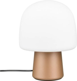 Бяла и бронзова настолна лампа със стъклен абажур (височина 27 cm) Steen – Trio