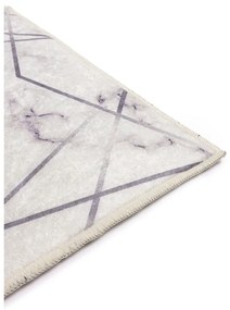 Бели/сиви килими за баня в комплект 2 бр. 60x100 cm Geometric – Mila Home