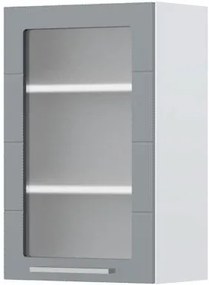 Висящ шкаф Hudson V7-45-1KS with Витрина-White - Gray