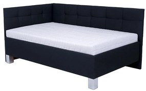 Тапицирано легло с матрак и пространство за съхранение MARIA PETITE 120x200 см антрацит
