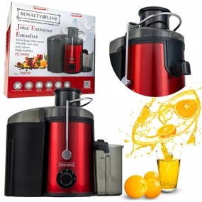 Сокоизстисквачка Royalty Line PJ-19001, 700W, 2 скорости+Pulse, 0.450 ml, Система против капене, Червен