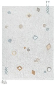 Кремав ръчно изработен памучен детски килим подходящ за пране 140x200 cm Kim – Lorena Canals