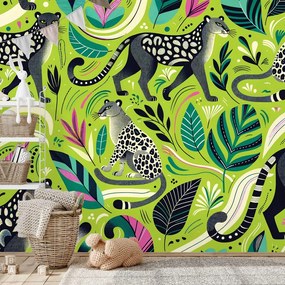 Тапет – Леопарди в тропическа джунгла