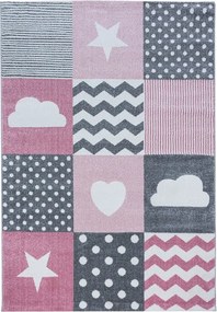 Розово-сив детски килим 140x200 cm Kids – Ayyildiz Carpets