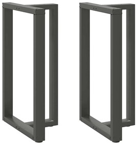 4013094 vidaXL Крака за бар маса, Т-образни, 2 бр., антрацит, 60x35x(100-101) см, стомана